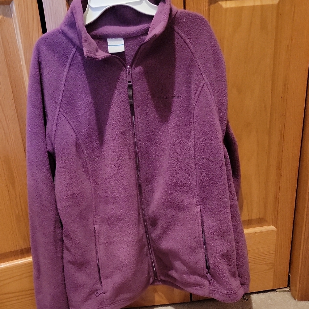 Womens Columbia Purple Fleece Jacket XL